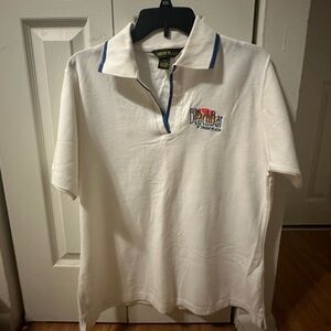 Vintage The Beach Bar At Trump Plaza Womens White Polo Shirt Size XL